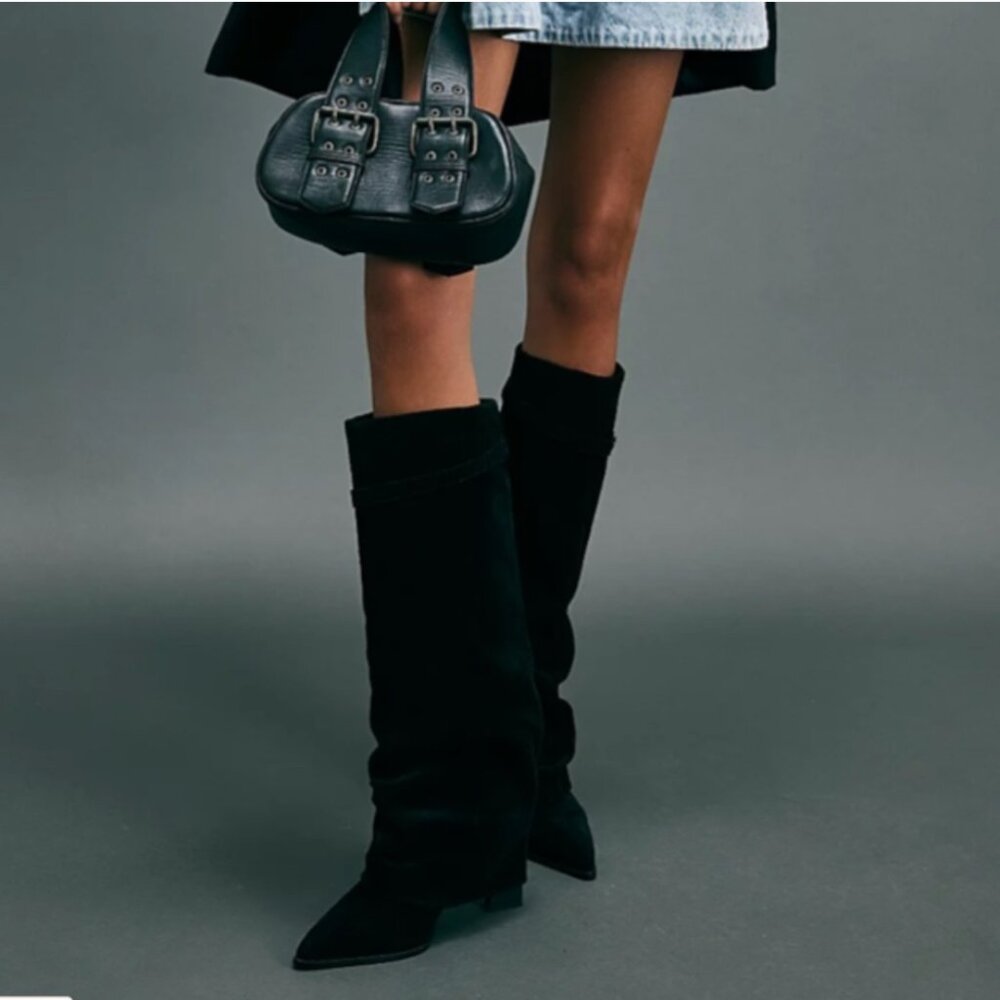 Free People Fold Over Boot "NEW" - Picture 14 of 16